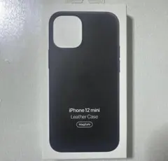 【纯正品】iPhone12mini Leatherブラックレザーケース