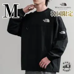 韓国限定 M ノースフェイス アルバニークルーネック ex ブラック 黒