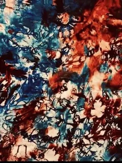 アフリカ布　タイダイ染風エスニック柄　ヤード売り(2yあります)