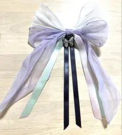 鬼滅の刃　しのぶ　ユニバ　USJ リボン ヘアクリップ