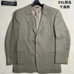 90s XXL相当 GIORGIO ARMANI テーラードジャケット 千鳥柄のサムネイル
