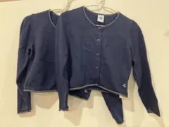 Petit Bateau カーディガン 4ans/104cm 双子コーデ