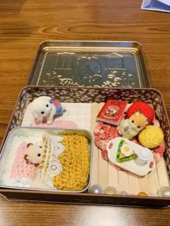 シルバニアファミリー　缶ケースのお部屋　猫