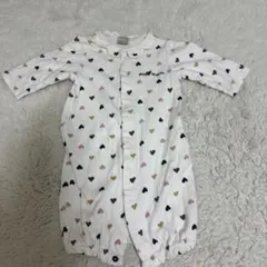 petit main ハート柄ロンパース