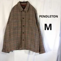 ペンドルトン チェック柄 CPO シャツジャケット M ブラウン