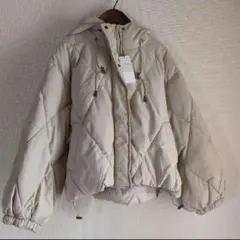 【新品】ダイヤ柄　袖ボリュームアウター　ゆったり