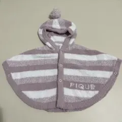 PIQUE フード付きベビーポンチョ 80-90cm