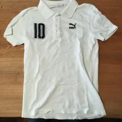 PUMA ホワイト ポロシャツ M 番号10付き