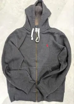Polo RalphLauren グレー フルジップパーカー　ポロラルフローレン