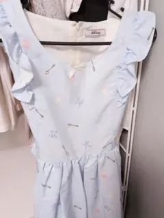 アンクルージュ ワンピース ジャンスカ 水色