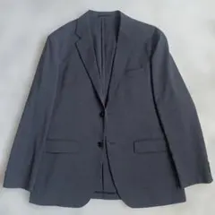 【極美品】メンズXL　ダークグレー　ユニクロ　感動ジャケット　ウールライク