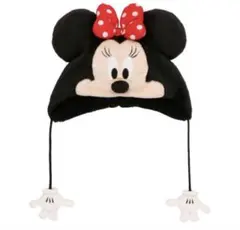 【美品】ディズニー ミニー ファンキャップ ファー 紐・手付き 被り物のサムネイル