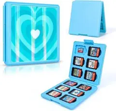 ❤お買い得❤Switch ゲームカードケース　水色　ハート