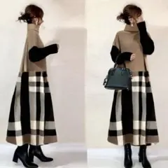 新品　ニット　ワンピース　S