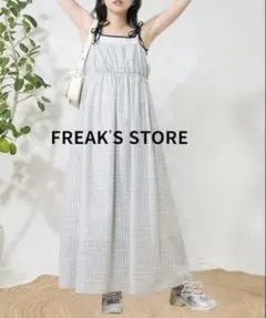 FREAK ’S STOREチェック柄 ロングキャミワンピース