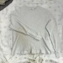 【土日限定値下げ】A DAY IN THE LIFEグレー L ワッフルトップス