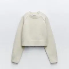 ZARA ニット　クロップド　コージーセーター　M