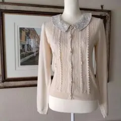 アクシーズファム　axesfemme カーディガン　２way ビジュー