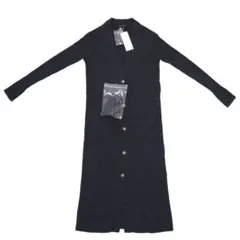 新品タグ付　23区 ウール　リブ ロングカーディガン　ベルト　ワンピース　M