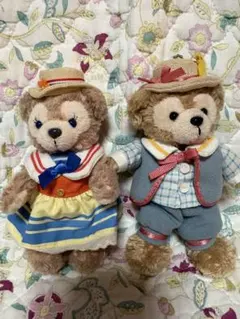 ダッフィーとシェリーメイ ぬいぐるみバッチ