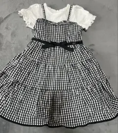 Mezzo piano ギンガムチェックワンピース 110