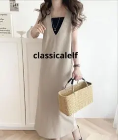 classicalelf Vネックロングジャンパースカート