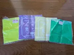 フェルト生地 4枚セット 蛍光イエロー 、むらさき、クリーム、蛍光グリーン