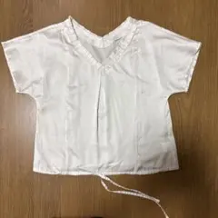 spick&span Nobleのアイボリーホワイト Vネック 半袖ブラウス美品のサムネイル