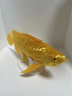 新作1 36cmアロワナ 魚模型 フィギュア レプリカ 魚オブジェ 金色