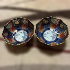 有田焼 伊万里焼 古伊万里 金彩 色絵 小皿 角皿 小鉢 角鉢 六角鉢 5客