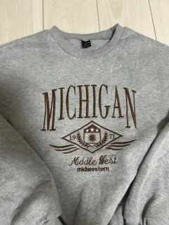 SHEIN ミシガン プリント スウェット M