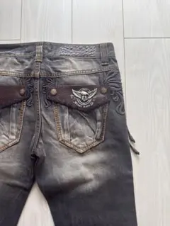 00s HUSKY Flare black denim/Flare Jeans