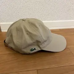 【美品】ラコステ レザー キャップ ベージュ