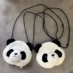 アドベンチャーワールド　パンダ顔型ポシェット・ペア