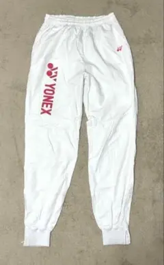 YONEX ホワイトジャージ ピンクロゴ　ジョガーパンツ　M