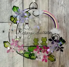 ぷうあ様専用「紫陽花りリース~虹」「森のひと時~紅葉の中で」