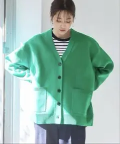 定価4950円 新品タグ付 グローバルワークリッチライトニットVカーディガン