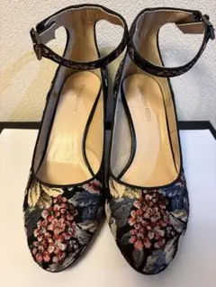 ストロベリーフィールズ 花柄ハイヒール、パンプス23.5cm