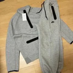 2XL NIKE テックフリース トレーナー ストレートパンツ グレー
