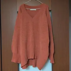 オレンジ ニット