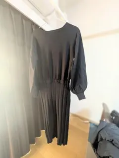 MOUSSY ブラック ニットワンピース 長袖