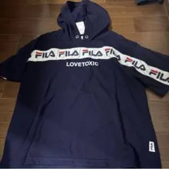 Lovetoxic × FILA フード付き 半袖Tシャツ キッズ