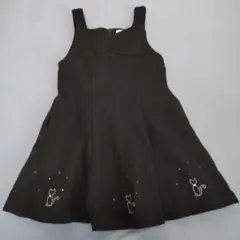 Fille et Toit フィユエトワ ジャンパースカート 黒110〜120