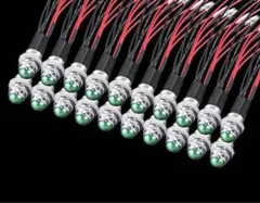 40個セット グリーン パイロットランプ ダイヤカット 24V 16mm 16φ