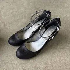S*2様 axes femme パール装飾ストラップパンプス ブラックのサムネイル