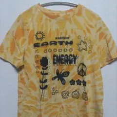 XS SS DIVIDED H&M 半袖 Tシャツ イエロー タイダイ柄 古着のサムネイル