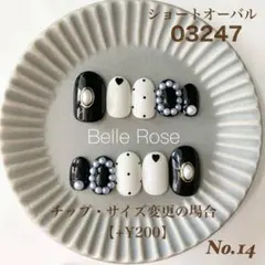 【No.14】03247 ショートオーバル　ネイルチップ　現品ネイルチップ