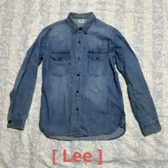 Lee デニム長袖シャツ　古着　ライトブルー　LT5042 L