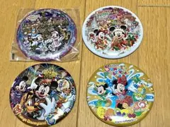 ディズニーランド ディズニーシー 缶バッジ 4個セット まとめ売り