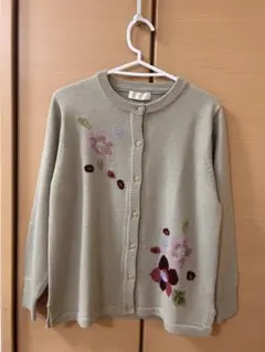 BELEECLUB 昭和レトロ　ニットカーディガン　花柄